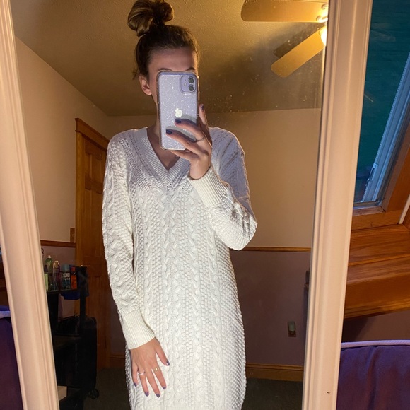 Vneck sweater dress - Picture 3 of 3